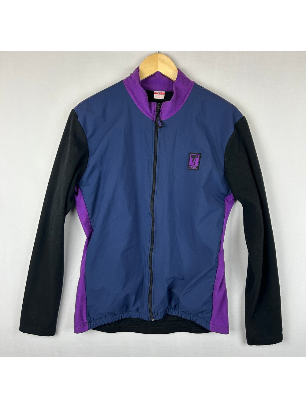 Trek Vintage Fleece Jacket Purple USA Made Windbreaker Full Zip Women's Size XL